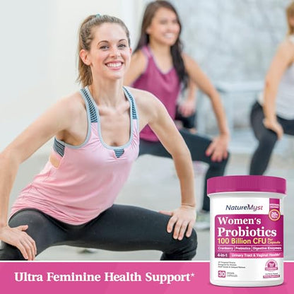 NatureMyst Women’s Probiotics 100 Billion, 20 Targeted Strains with Organic Cranberry
