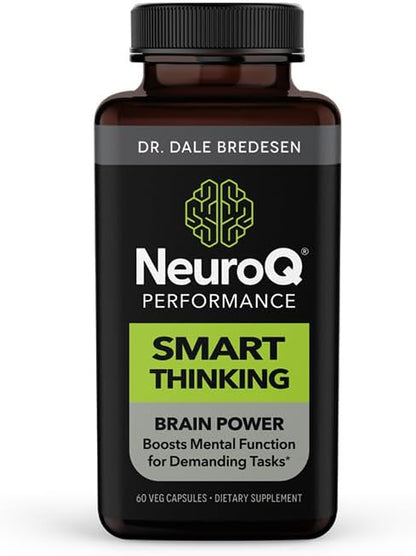LifeSeasons NeuroQ - Smart Thinking Supplement Pills - Brain Power + Mental Focus Booster - Memory & Attention - Bacognize Bacopa, Cognizin Citicoline & Coffee Extract - 60 Capsules