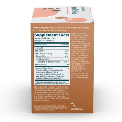 Upspring Milkflow Lactation Supplement Drink Mix – Milk Lactation Supplement to Support