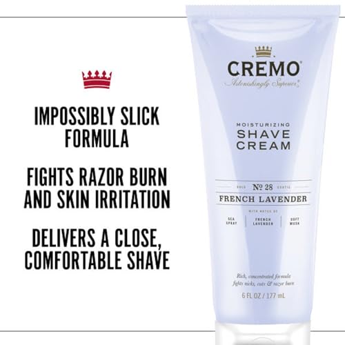 Cremo French Lavender Moisturizing Shave Cream, Astonishingly Superior Shaving Cream