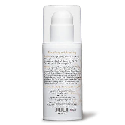 VIDAPURA Dr. Anna's Wild Yam Progesterone Cream for Women - Pregnenolone and Tri-Peptides