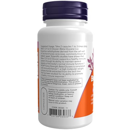 NOW Supplements, Beta-Glucans with ImmunEnhancer with Larch Arabinogalactan