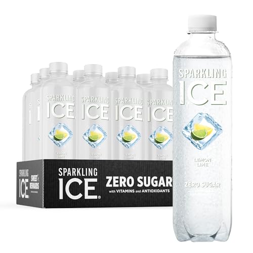 Sparkling Ice, Lemon Lime Sparkling Water, Zero Sugar Flavored Water, with Vitamins 