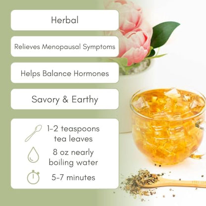 Organic Menopause Relief Loose Leaf Tea - 2oz Bag (Approx. 30 Servings) | Full Leaf Tea Co.