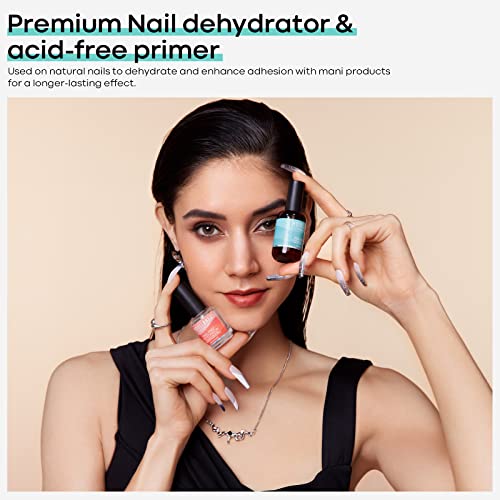 modelones Nail Dehydrator and Primer, Acid Free Natural Nail Prep Dehydrate & Bond Prime