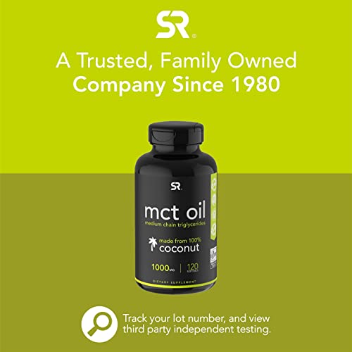 Sports Research Keto MCT Oil Capsules derived from Coconut Oil | Keto Fuel for The Brain