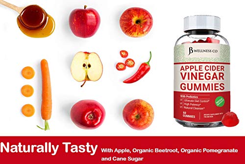 (2-Pack | 120 Gummies) Premium Apple Cider Vinegar Gummies - Raw, Natural, Unfiltered
