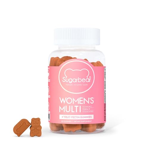 Sugarbear Women's MultiVitamin Gummies, Vegan Collagen Booster Blend with Glutathion