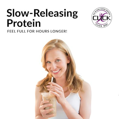 CLICK Coffee Protein Powder | Double Shot Espresso | 16g Protein | 23 Essential