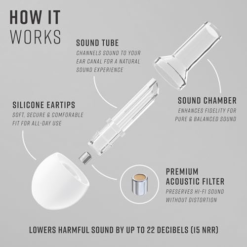 Vibes High Fidelity Ear Plugs - Invisible Earplugs for Music Concerts, Musicians