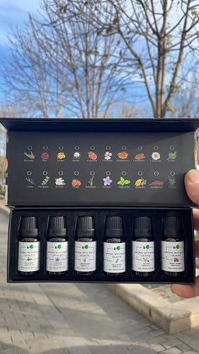 Essential Oils Set 100% Pure Natural DR.NITTA Top 6 Oils for Massage,Diffusers,Humidifier