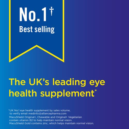 MacuShield Original Plus Capsules - 90 Day Pack, Eye Health Food Supplement containing