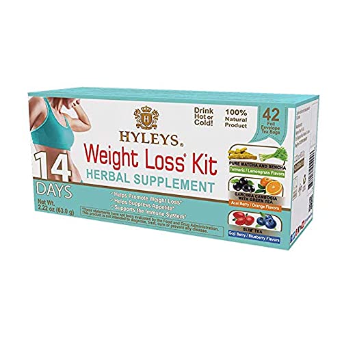 HYLEYS Tea for Cleanse and Weight Loss - New 14 Day Weight Loss Kit - 42 Tea Bags 