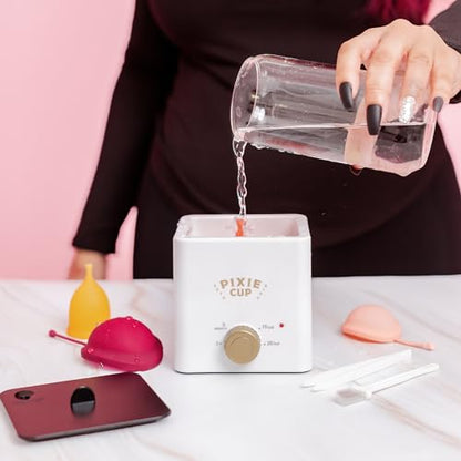 Pixie Menstrual Cup & Disc Boiler Sterilizer - Easily Submerge & Clean Your Period Cup in Boiling Water
