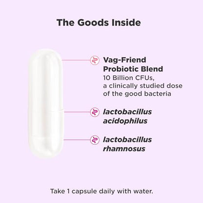 OLLY Happy Hoo-Ha Capsules, Probiotic for Women, Vaginal Health and pH