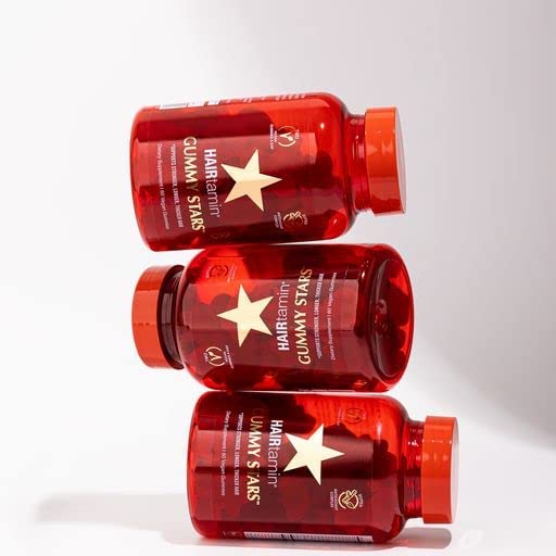 HAIRtamin Vegan Gummy Stars Hair Vitamins | Non-GMO | Natural Biotin Hair Vitamin