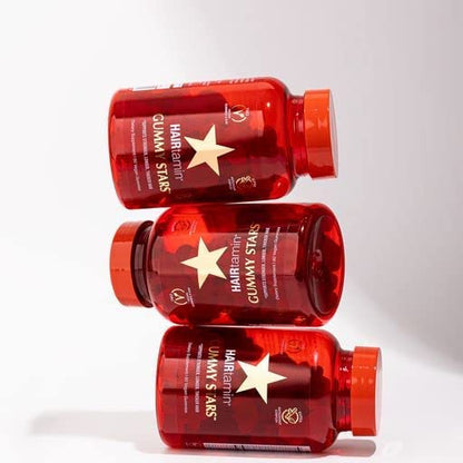 HAIRtamin Vegan Gummy Stars Hair Vitamins | Non-GMO | Natural Biotin Hair Vitamin
