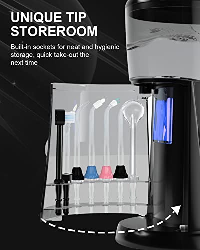MySmile 1000ML Countertop Water Dental Flosser Teeth Cleaner 10 Settings Electric