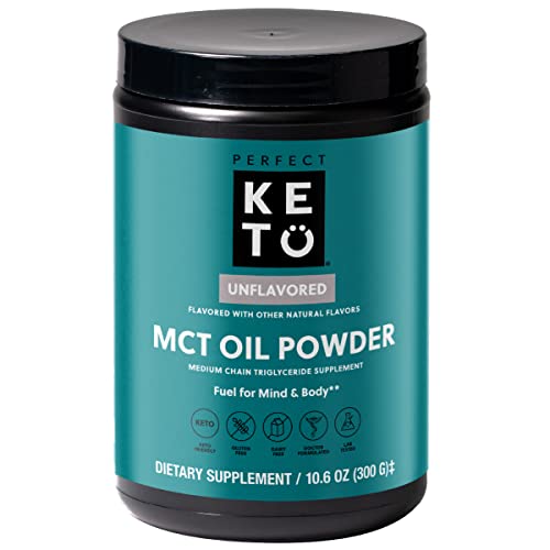 Perfect Keto MCT Oil Powder, Medium Chain Triglycerides, Ketogenic Non-Dairy Coffee 