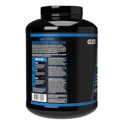 Giant Sports Delicious Elite, 24g of Whey Protein Powder Chocolate Shake with Muscle