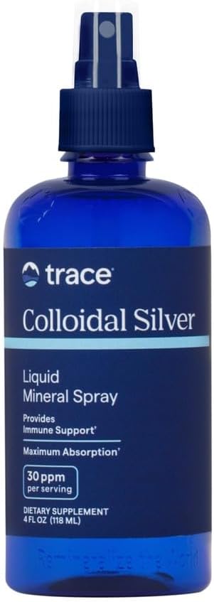 Trace Minerals Colloidal Silver Spray, 30 ppm, 4 fl oz, 118 Servings