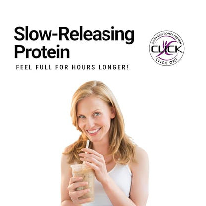CLICK Coffee Protein Powder | Double Shot Espresso | 16g Protein | 23 Essential Vitamins