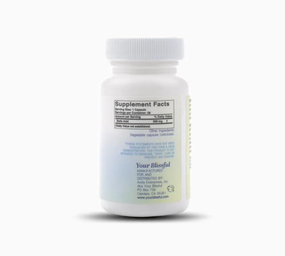V Blissful - Boric Acid Suppositories Helps with Yeast Infections - Effective Feminine Care with Boric Acid, Perfect