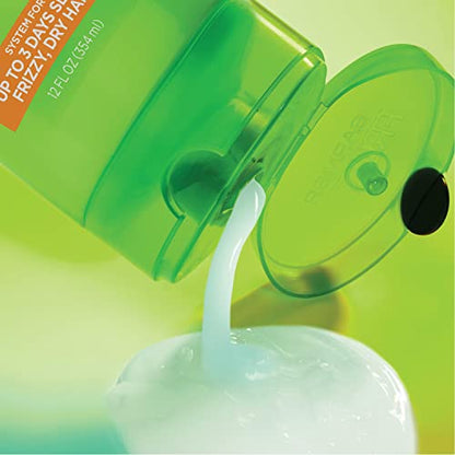 Garnier Fructis Sleek & Shine Shampoo, Conditioner + Leave-In Conditioer Set for Frizzy