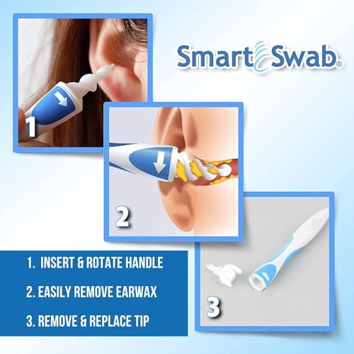 Smart Swab - Spiral Ear Cleanser - Earwax Remover Tool - 16 Replaceable