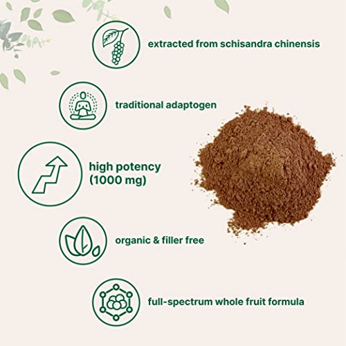 Organic Schisandra Extract Powder, 8 Ounce, Traditional Adaptogen and Filler