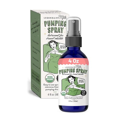 Legendairy Milk Pumping Spray 4 oz., Helps Sore Nipples & Clogged Ducts, Organic