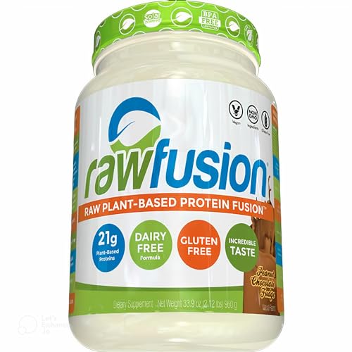 Rawfusion- Vegan Protein Powder, Peanut Chocolate Fudge - 21g of Plant Based Protein