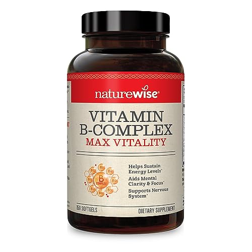 NatureWise Vitamin B Complex for Women and Men - with Folic Acid Biotin B1 B2 B3 B6 B12