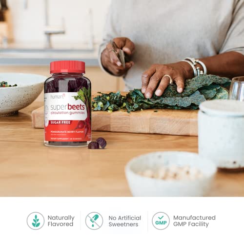 humanN SuperBeets Circulation Gummies - Heart-Healthy Energy, Grape Seed Extract