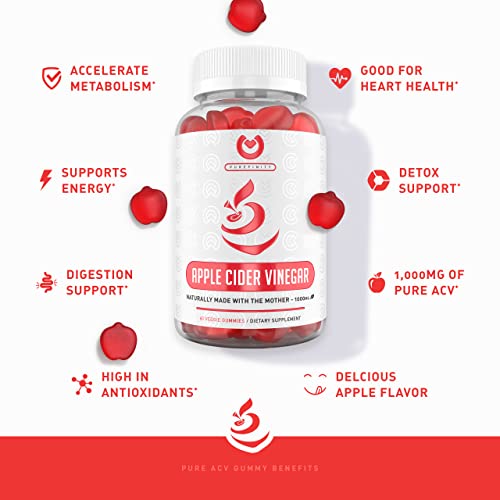 PUREFINITY Apple Cider Vinegar Gummies – Raw, Natural, Unfiltered ACV from The Mother