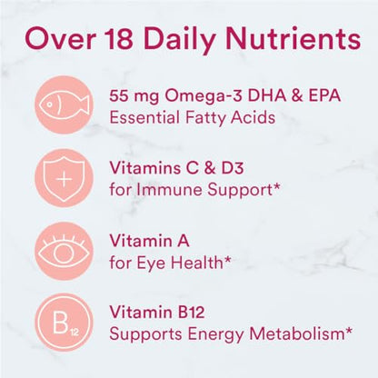 SmartyPants Teen Girl Multivitamin Gummies: Omega 3 Fish Oil (EPA/DHA), Vitamin D3