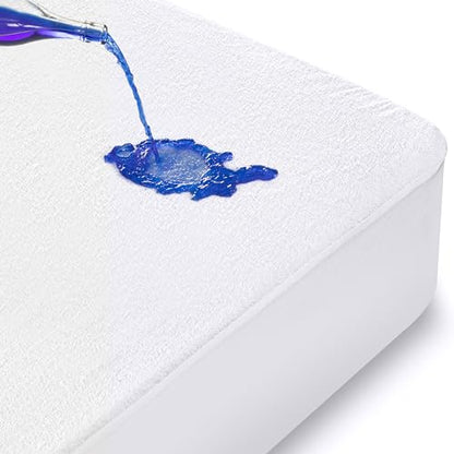 Utopia Bedding Waterproof Mattress Protector Twin Size, Premium Terry Mattress Cover