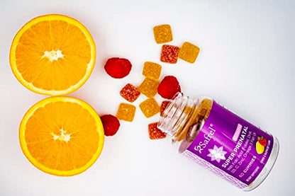 Safrel PreNatal and Post Pregnancy Gummy Vitamins, Lemon & Raspberry Lemonade Flavored