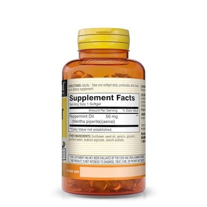 MASON NATURAL Peppermint Oil 50 mg Enteric Coated - Natural Gastrointestinal Comfort