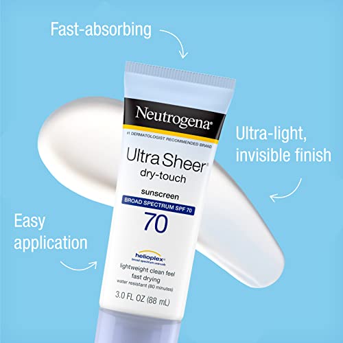 Neutrogena Ultra Sheer Dry-Touch Sunscreen Lotion, Broad Spectrum SPF 70 UVA/UVB