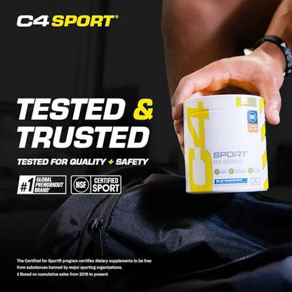 Cellucor C4 Original Pre Workout Powder ICY Blue Razz & C4 Sport Pre Workout Powder Blue Raspberry