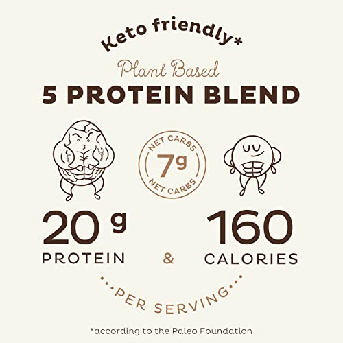 KOS Vegan Protein Powder Erythritol Free, Chocolate - Organic Pea Protein Blend