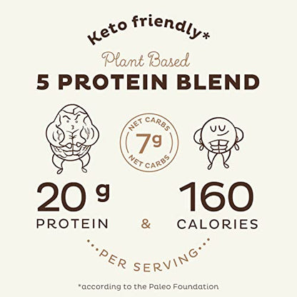 KOS Vegan Protein Powder Erythritol Free, Chocolate - Organic Pea Protein Blend