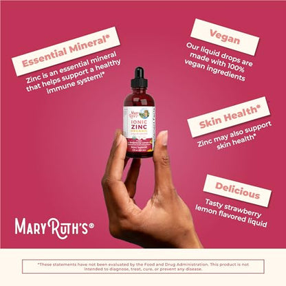 Mary Ruth's, Ionic Zinc Strawberry Lemon Organic, 4 Fl Oz