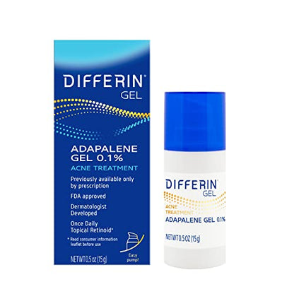 Differin Acne Treatment Gel, 30 Day Supply, Retinoid Treatment for Face