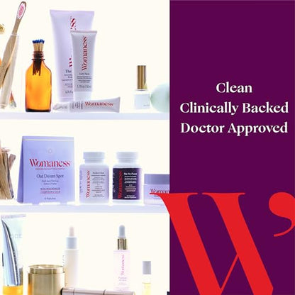 Womaness Active Glow Hair Skin and Nails Vitamins - Biotin, Longvida Curcumin & Hyaluronic Acid