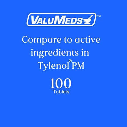 ValuMeds PM Pain Reliever and Nighttime Sleep Aid (375 Count) Acetaminophen 500mg