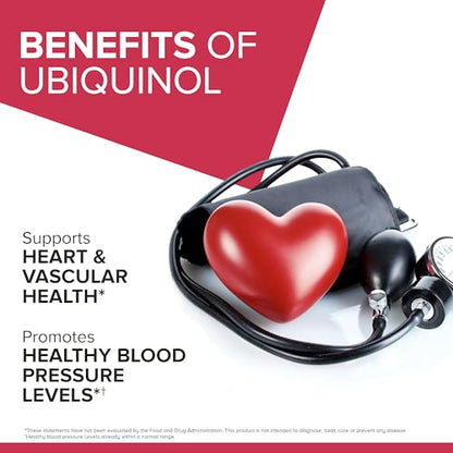 Qunol Ubiquinol CoQ10 100mg Softgels, Qunol Mega Ubiquinol 100mg - Superior Absorpti