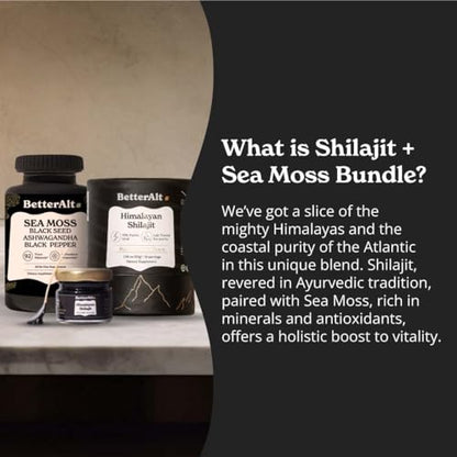 Better Alt Energy Duo with Pure Himalayan Shilajit Resin 30 gm & Sea Moss Capsules