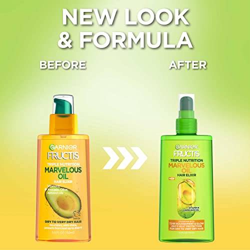Garnier Fructis Triple Nutrition Marvelous Oil Hair Elixir, 5.0 Fl Oz, 1 Count